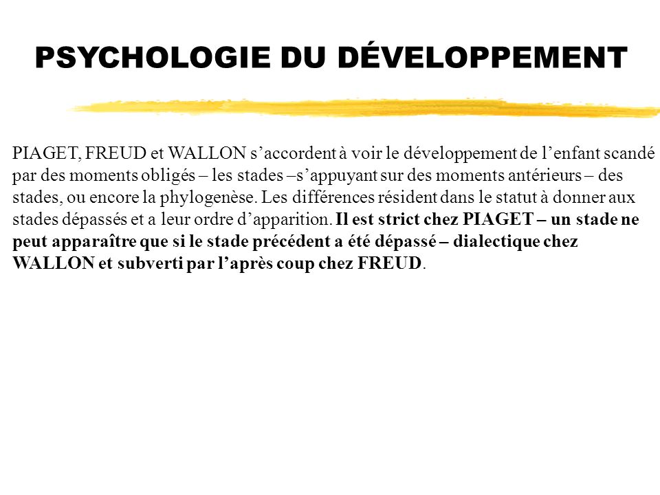 PSYCHOLOGIE DU D VELOPPEMENT ppt t l charger